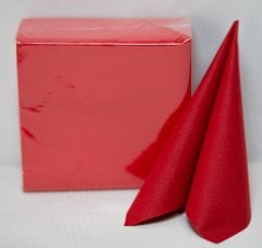 Kırmızı Airlaid Kumaş Dokulu Peçete 40×40 1/4 (50'li Paket)