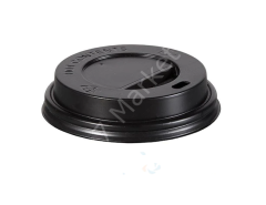 8 Oz Karton Bardak Sıcak İçecek Kapağı Siyah (1000'li Koli)