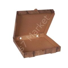 Baskılı Pizza Kutusu 28 cm 28x28x4 cm (100'lü Paket)