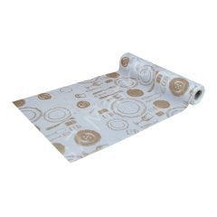 Tek Kullanımlık Masa Örtüsü Tabak Desen - 100x150cm -  (20'li Koli)