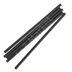 Siyah Kağıt Pipet 6x197 mm (5000'li Koli)