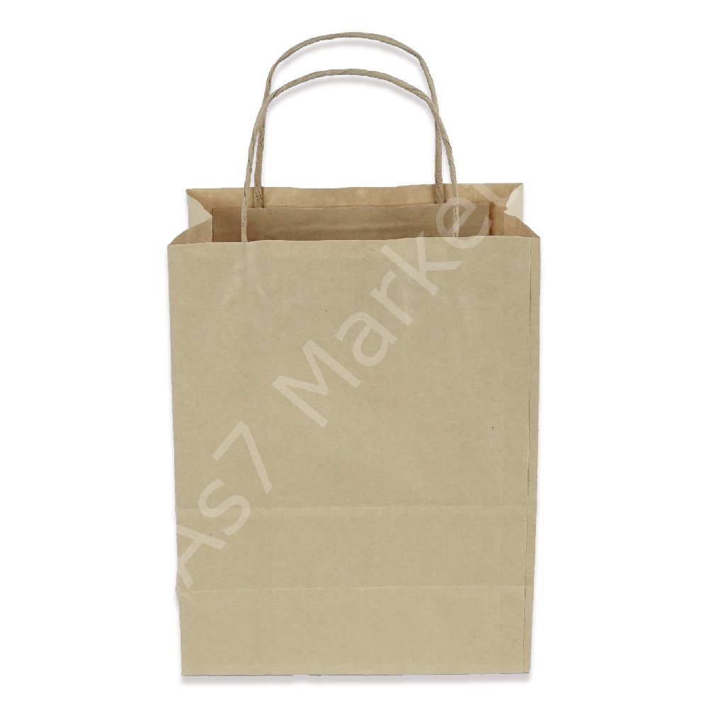 Kraft Çanta 18x25x10 Cm Burgu Sap Kraft (250'li Koli)