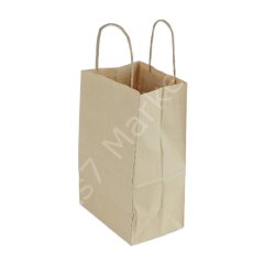Kraft Çanta 18x25x10 Cm Burgu Sap Kraft (250'li Koli)