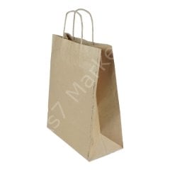 Kraft Çanta 28x29x16Cm Burgu Sap Kraft (250'li Koli)