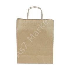 Kraft Çanta 28x29x16Cm Burgu Sap Kraft (250'li Koli)