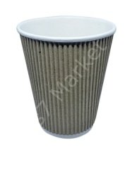Ripple Double Wall Kraft Karton Bardak 9 oz (500'lü Koli)
