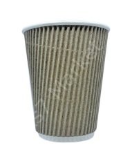Ripple Double Wall Kraft Karton Bardak 9 oz (500'lü Koli)