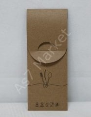 Kraft Kalın Çatal Bıçak Zarfı (100'lü Paket)