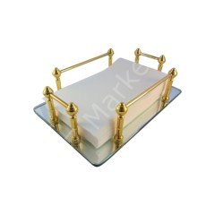 Airlaid Beyaz Kumaş Dokulu 40X20 Misafir Banyo Havlusu (50'li Paket)