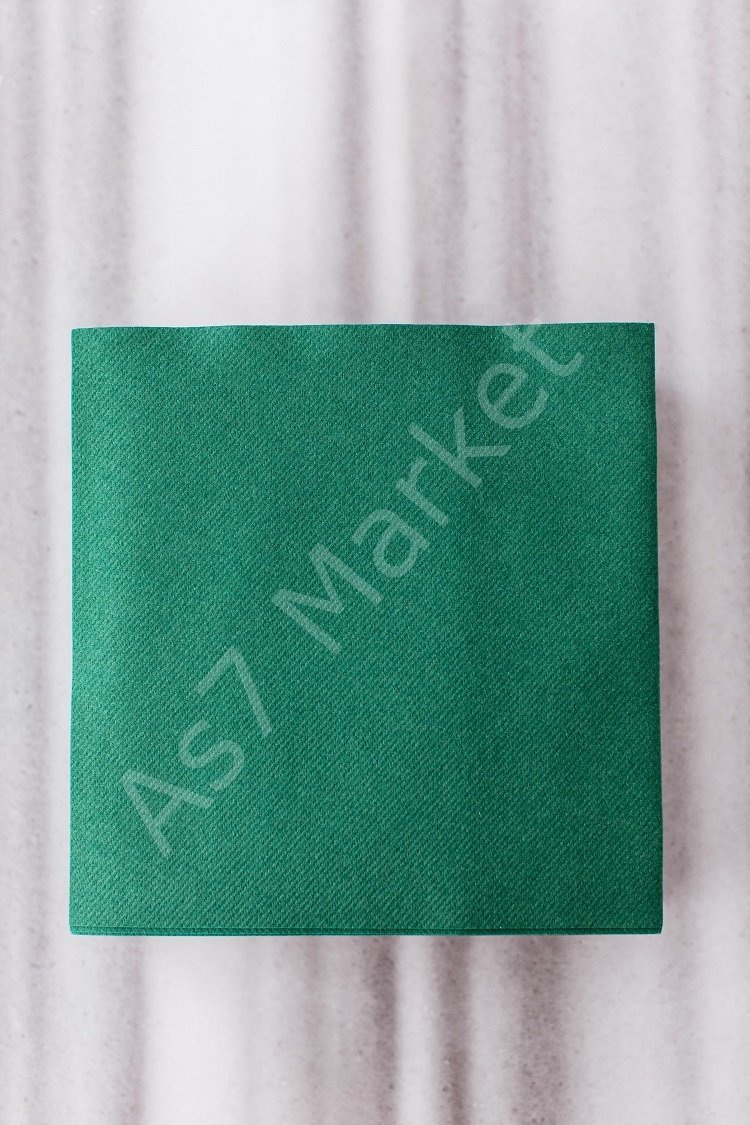 Yeşil Airlaid Kumaş Dokulu Peçete 20x20 1/4 (50'li Paket)