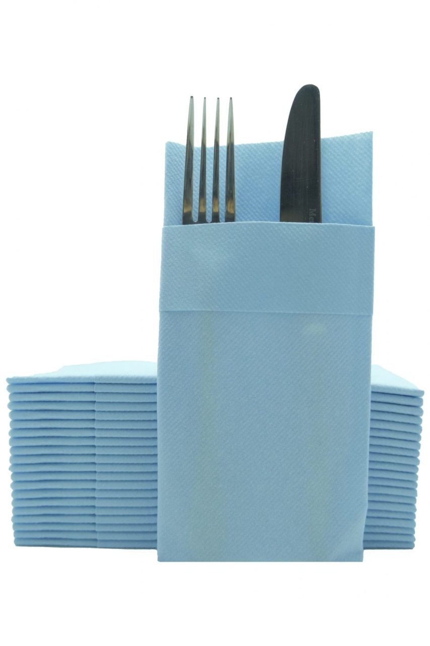 Bebe Mavisi Airlaid Cepli Peçete 40×40 1/8 (20'li Paket)
