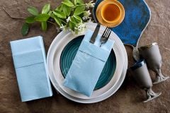 Bebe Mavisi Airlaid Cepli Peçete 40×40 1/8 (20'li Paket)