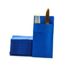 Lacivert Airlaid Cepli Peçete 40×40 1/8 (20'li Paket)