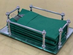 Yeşil Airlaid Cepli Peçete 40×40 1/8 (20'li Paket)