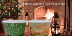 Yılbaşı Desenli Çorba Kasesi  16 oz 500 CC 100'lü
