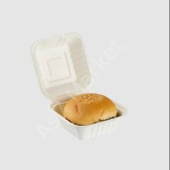%100 Doğal Şeker Kamışı Composrt Hamburger Kutusu 500'lü